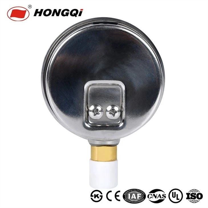 Stainless steel case brass socket oil - filled shock-proof gauge(3)