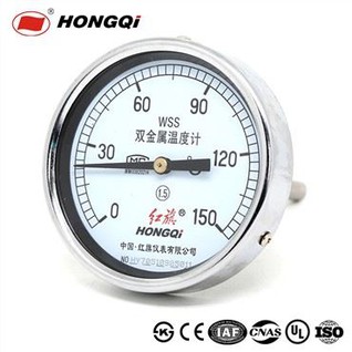 4-palčni bimetalni termometer 0-120 ° C s sredinsko hrbtno povezavo