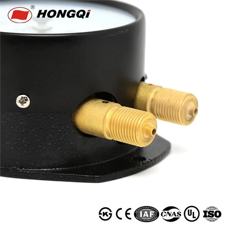 Double Pointer Double Pipe Pressure Gauge For Railway
