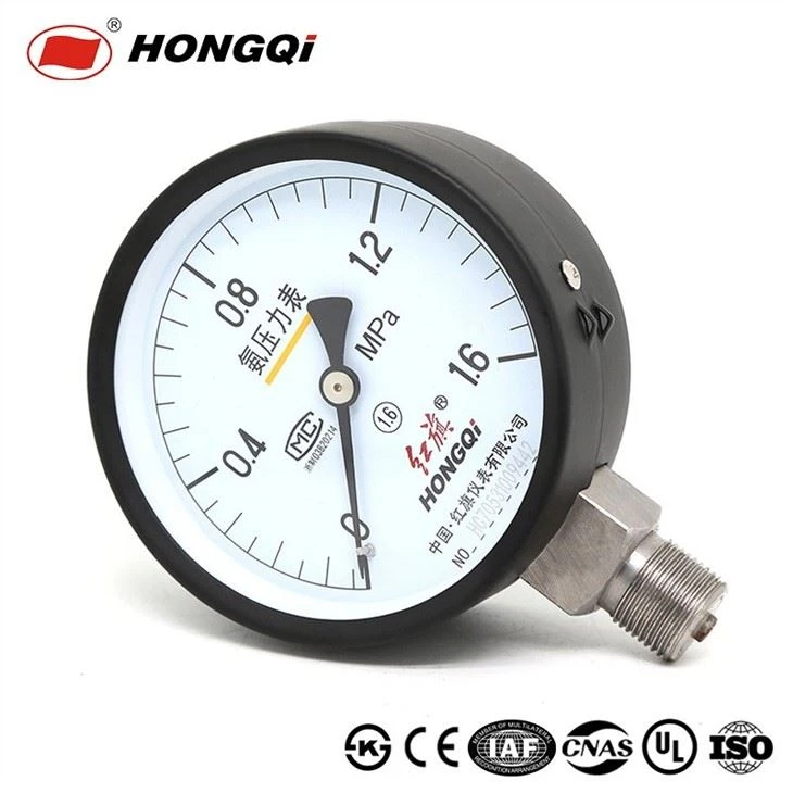 Stainless Steel Connector Ammonia Pressure Gauge